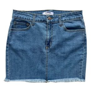O2 Denim Womens Small Medium Wash Ain't No Other High Waisted Denim Skirt SK9002